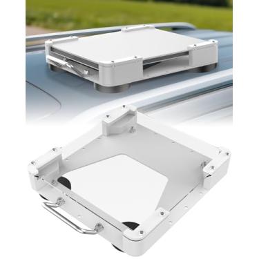 Imagem de NovaKits Suporte magnético de teto para carro Starlink Mini, moldura de alumínio com escudo acrílico (branco)