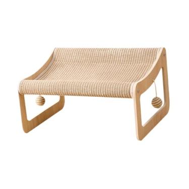 Imagem de Fenteer Cama arranhador para gatos, cadeira para gatos, brinquedo interativo, rede para gatos, placa para arranhar gatos para gatinhos, Sisal