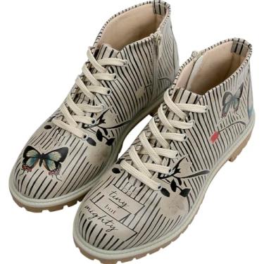 Imagem de DOGO Botas curtas femininas – Botas femininas de couro vegano e cano curto feitas à mão, Tiny But Mighty, 37