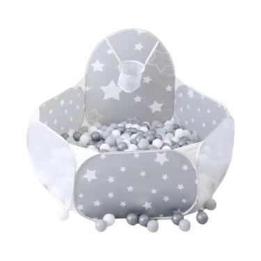 Imagem de Piscina De Bolinhas Dobrável E Portátil Para Crianças Com Cesta, Decor