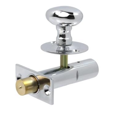 Imagem de Tighall Porta de tela e portas de armário parafuso de encaixe de liga de zinco, parafuso de cremônio polido dourado para interior (1 pacote, prata)