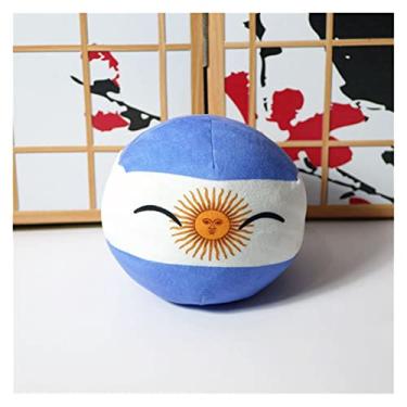 Imagem de GANGKJDS Bonecos de pelúcia Polandball Austrália, Polônia, Brasil, Bielorrússia, México, Portugal, Countryball, Travesseiro de Pelúcia, Pingente de Presente Cosplay (ARG, 20 cm)