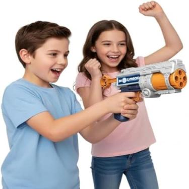 Imagem de Pistola de brinquedo com dardos coloridos, diversao garantida e portatil, pequena, veloz - Cores sortidas