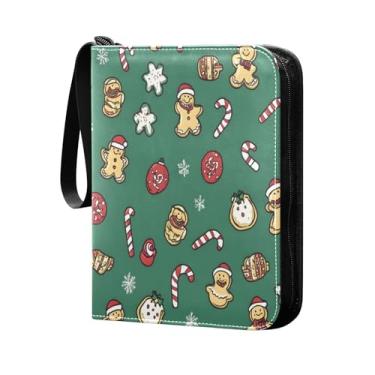 Imagem de Wassud Fichário de 4 bolsos para cartões colecionáveis de Natal comporta 400 cartões padrão à prova d'água TCG CCG MTG álbum presentes para colecionadores, meninos e meninas