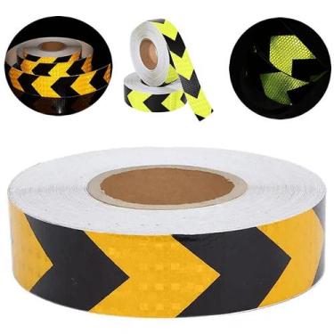 Imagem de Fita Adesiva Luminosa Refletiva Seguranca Seta 25 Metros - Tatudeboa
