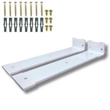 Imagem de Dois Suportes Fixador De Parede 30cm Design Largo Para Prateleira Acab