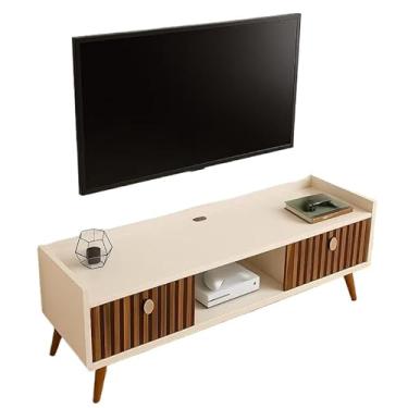 Imagem de Rack Bancada com pés 1.20 e 0.90 com 2 Portas ou 1.5 cm Moderno Parede TV Até 50Pol(0.90 off/ripado)