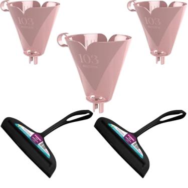 Imagem de Kit 2 Rodo de pia Preto e 3 Suporte de Café 103 Rosa