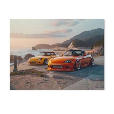 Imagem de HouLaiZhe Modificado S2000 Seaside Jdm pôsteres de carro tela estética decoração de quarto pintura de parede impressões de sala de galeria decoração de parede para quarto sala de estar escritório 18 x