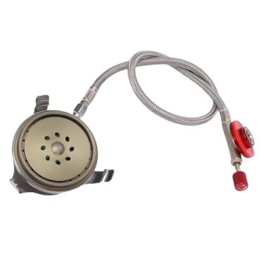 Imagem de Snsowed Cabeça de Queimador de Gás Portátil de Alta Pressão 3200W, Liga de Alumínio, Aço Inoxidável, Cobre, Silicone, Equipada Com Controle de Fogo, Estilo Vintage, para Camping,