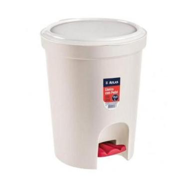 Imagem de Lixeira Redonda de Plástico com Pedal 13,5l - Utilidades