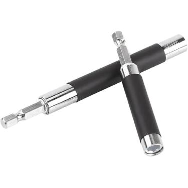 Imagem de 2 peças de suporte de broca de guia de parafuso magnético extensível haste hexagonal suporte de broca para soquete de chave de fenda magnética 1/10.2 cm adaptador de suporte de chave de fenda elétrica