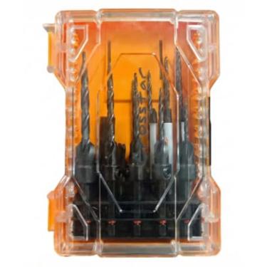 Imagem de Crosstar Conjunto de brocas escareadoras de 18 peças com cortador de plugue de madeira e anéis de parada | Pontas piloto cônicas, M2 HSS, haste sextavada de troca rápida de 1/10.2 cm | Kit de