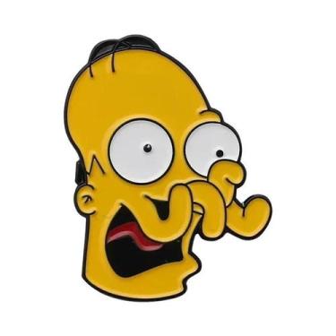 Imagem de Broche Dos Simpsons Para Crianças, Pin De Lapela De Homer, Marge E Bar
