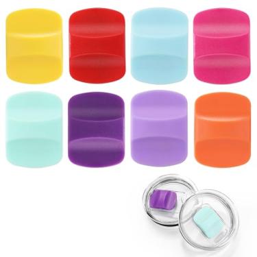 Imagem de 8 peças de substituição deslizante magnético de tampa, bloco de pressão magnético de substituição, compatível com tampas YETI 283 g, 473 ml, 590 ml, 850 g (cor 07)