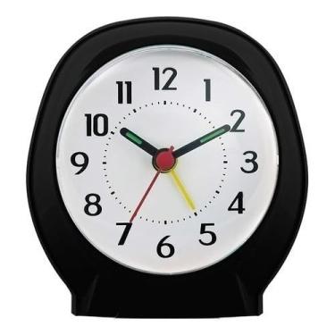 Imagem de Relógio Despertador Preto - Display Claro com Números Grandes, Portátil para Casa, Quarto e Viagens, Design Compacto e Ergonômico
