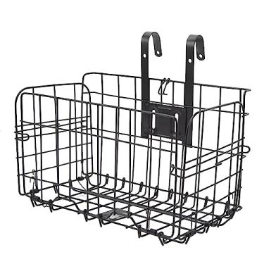 Imagem de KIMISS Cesta Traseira Dobrável para Bicicleta - Cesta de Bicicleta Removível e Dobrável de Malha de Arame para Frente/traseira - Bolsa de Carga Resistente para Mountain Bike
