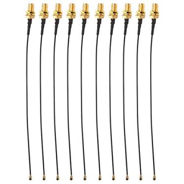 Imagem de Hyuduo SMA Feminino RF Pigtail Cabo 10 PCS Adaptador RF Jumper Fio 15 Cm Conector de Latão Banhado a Ouro Com Alto para Módulo de Reconhecimento Facial Áudio Coaxial Digital