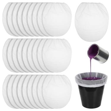 Imagem de PercyEffie 30 peças sacos de filtro de tinta de 5 galões branco fino malha elástica superior sacos de filtro para pintura jardinagem