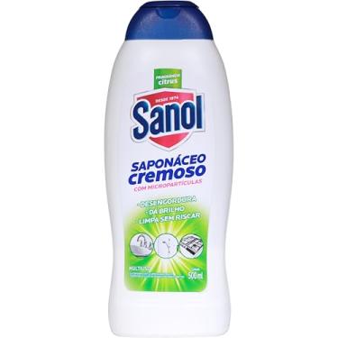 Imagem de Limpador Multiuso Cremoso Citrus - Saponácio, Sanol, 500 ml, Verde