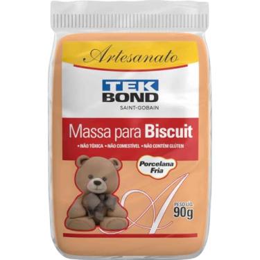 Imagem de Massa de Porcelana Fria, Tekbond, Biscuit, 90 Gramas, Pêssego, Caixa com 6