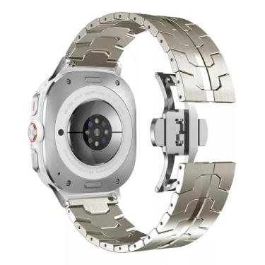 Imagem de Pulseira De Aço Premium Estilo Iron Man 123-ut-02 Marca 123smart Compativel Com Galaxy Watch Ultra 47mm Sm-l700 L705 (Titanium)