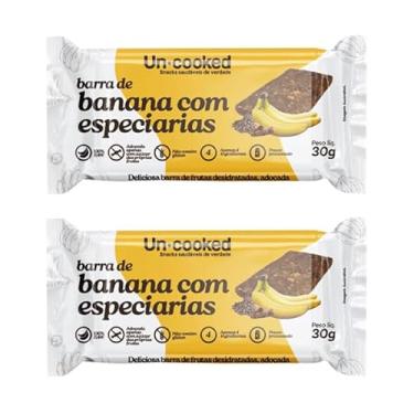 Imagem de Kit 2X:Barra Banana Especiarias S/Glúten Vegano Uncooked 30g