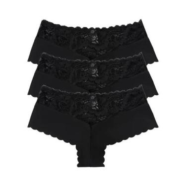 Imagem de Calcinhas Sexy De Renda Com Estampa De Leopardo Para Mulheres, Pacote 