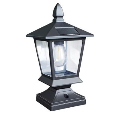 Imagem de HEEPDD Luz Solar de Jardim, Lâmpada de Pilar Moderna Com Painel Solar de Alta Eficiência Integrado e Estrutura à Prova de água, para Iluminação Paisagística Comercial de Trilha de