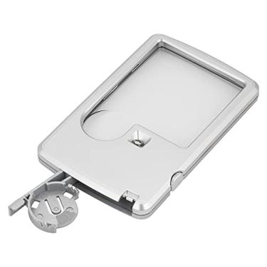 Imagem de AUNMAS Folha de Ampliação, Acrílico Durável Embutido Com Luz LED Design Compacto Lente 2 Em 1 Ampliação 3X 6X Lupa de Cartão de Crédito para Leitura de Livros