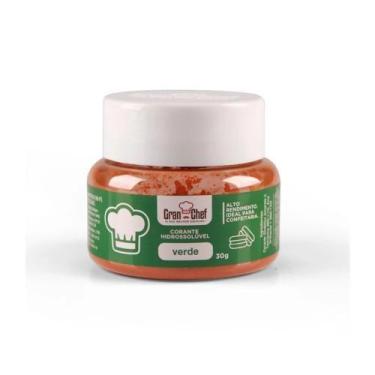 Imagem de Corante hidrossolúvel em pó 30g gran chef , Verde