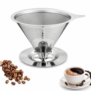 Imagem de Coador Filtro De Café e Chá 103 Inox Peneira Aço Reutilizável Dúravel Sem Uso De Papel Premium