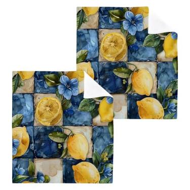 Imagem de xigua Toalhas de mão de algodão limoeiro, toalhas de banho multiusos e absorventes toalhas de rosto macias para a pele para banheiro, cozinha, hotel, academia, panos de lavagem, pacote com 6, 30 x 30