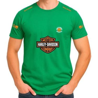 Imagem de Camiseta Camisa Adulto Feminina Masculina Algodão Harley Davidson MD3 