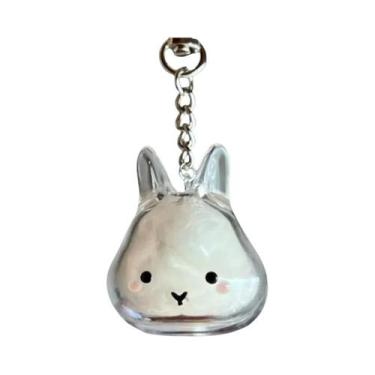 Imagem de Chaveiro De Acrílico Transparente Em Forma De Gato Ou Coelho, Cápsula 