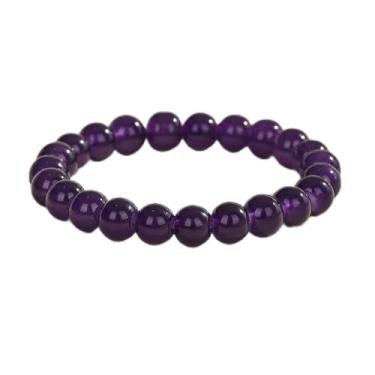 Imagem de Pulseiras de cristal roxo para mulheres com contas de pedras preciosas naturais pulseira de contas de cura joia da sorte para ela