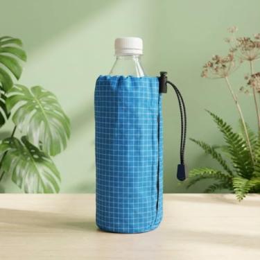 Imagem de Bolsa de suporte para garrafa de água ao ar livre, alça de ombro ajustável para acessório de mochila de caminhada (azul)