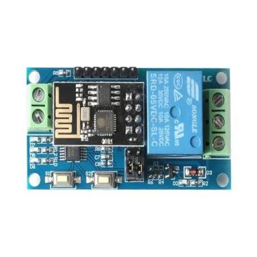 Imagem de Relé WiFi 5V 12V ESP8266 ESP-01 Módulo De Controle Remoto Inteligente 