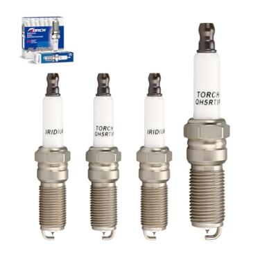Imagem de TORCH QH5RTIP Substituição de vela de ignição de platina irídio para 5476/ILTR5D 5019/LTR5GP compatível com Ford Taurus Focus Escape GMC Acadia Canyon Chevrolet Blazer Cavalier Cobalt Express 2500