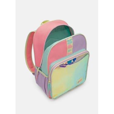 Imagem de Mochila Costas Grande Color Block Menina Rosa Puket