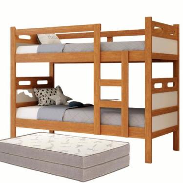 Imagem de Beliche Solteiro Compacta Com Escada Lateral Segura Vira Duas Camas Co