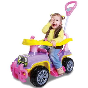 Imagem de Carrinho de Passeio com Empurrador Maral Jip Jip Menina +9m, Rosa e Li