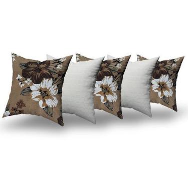 Imagem de Almofadas Decorativas 5 Unidades Com Ziper e Refil Silicone - RT MAGAZ