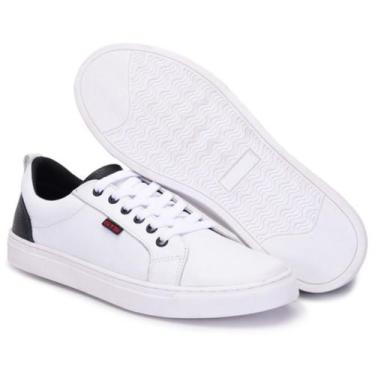 Imagem de Tênis De Couro Masculino Casual Cano Baixo Com Solado De Borracha - Do