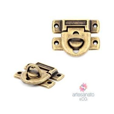 Imagem de 2 unidades Fecho Cadeado Ou Torniquete - Artesanato & Co., Ouro Velho