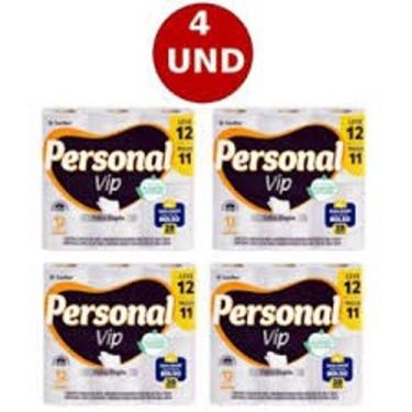 Imagem de Papel Higienico Personal Vip 20mt L12 P11 Fds C/4 Pcts