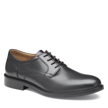 Imagem de Johnston & Murphy Sapato masculino Mason Plain Toe – Sapato social masculino casual de couro para negócios, sapatos confortáveis para homens, Preto, 40