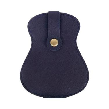 Imagem de Bolsa De Couro Em Formato De Guitarra Para Armazenamento De Palhetas -