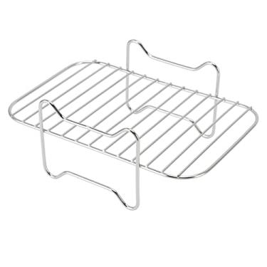 Imagem de Fritadeira rack grill desidratador rack de aço inoxidável acessório cozinha para alimentos 8qt cozinha fritadeira máquina de lavar louça seguro polido exterior