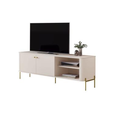 Imagem de Rack Para Tv 1.4 Tucupi Off White Pe Dourado - Moveis Jb